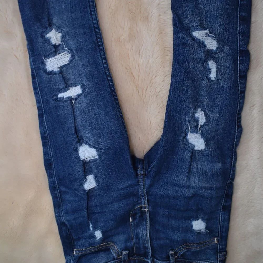 Abercrombie Kids Highrise Distressed Jean Leggings Slim Size 7/8